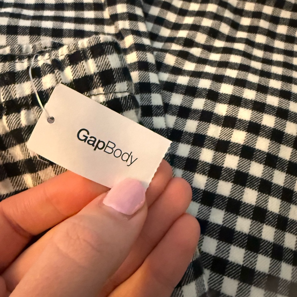 GapBody Black and White Checkered Men’s Bottoms - Picture 3 of 4